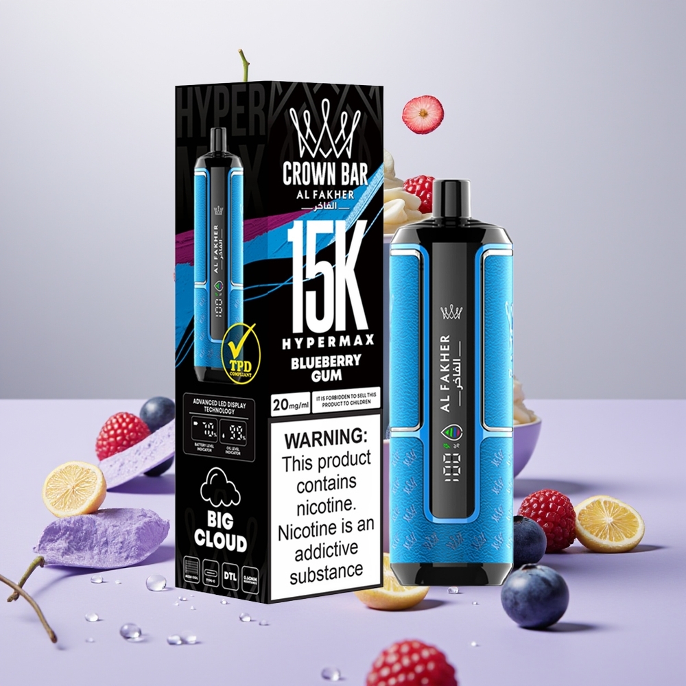 Wholesale Turkey Al Fakher Crown Bar 15K 600mAh Direk-Akciğer Yabanmersimi Sakız