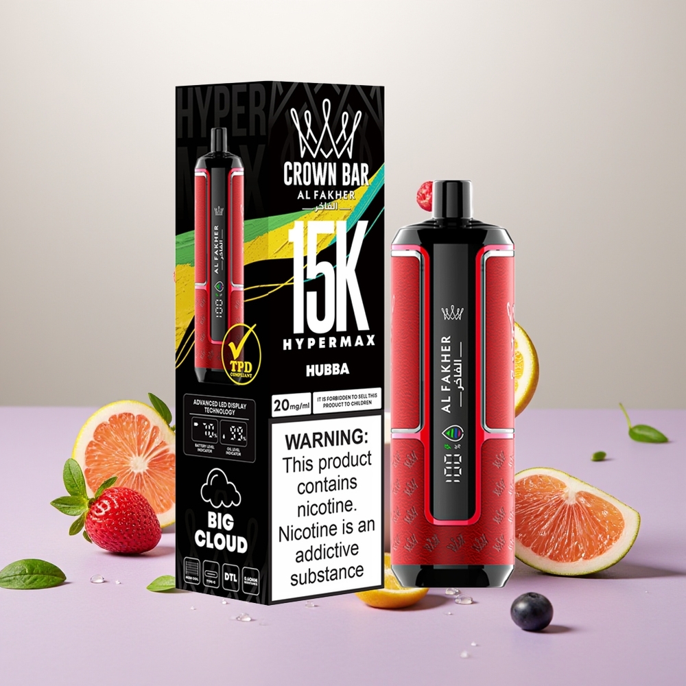 Wholesale Turkey Al Fakher Crown Bar 15K Hypermax 600mAh 22ml Portakal-Misket Limonu