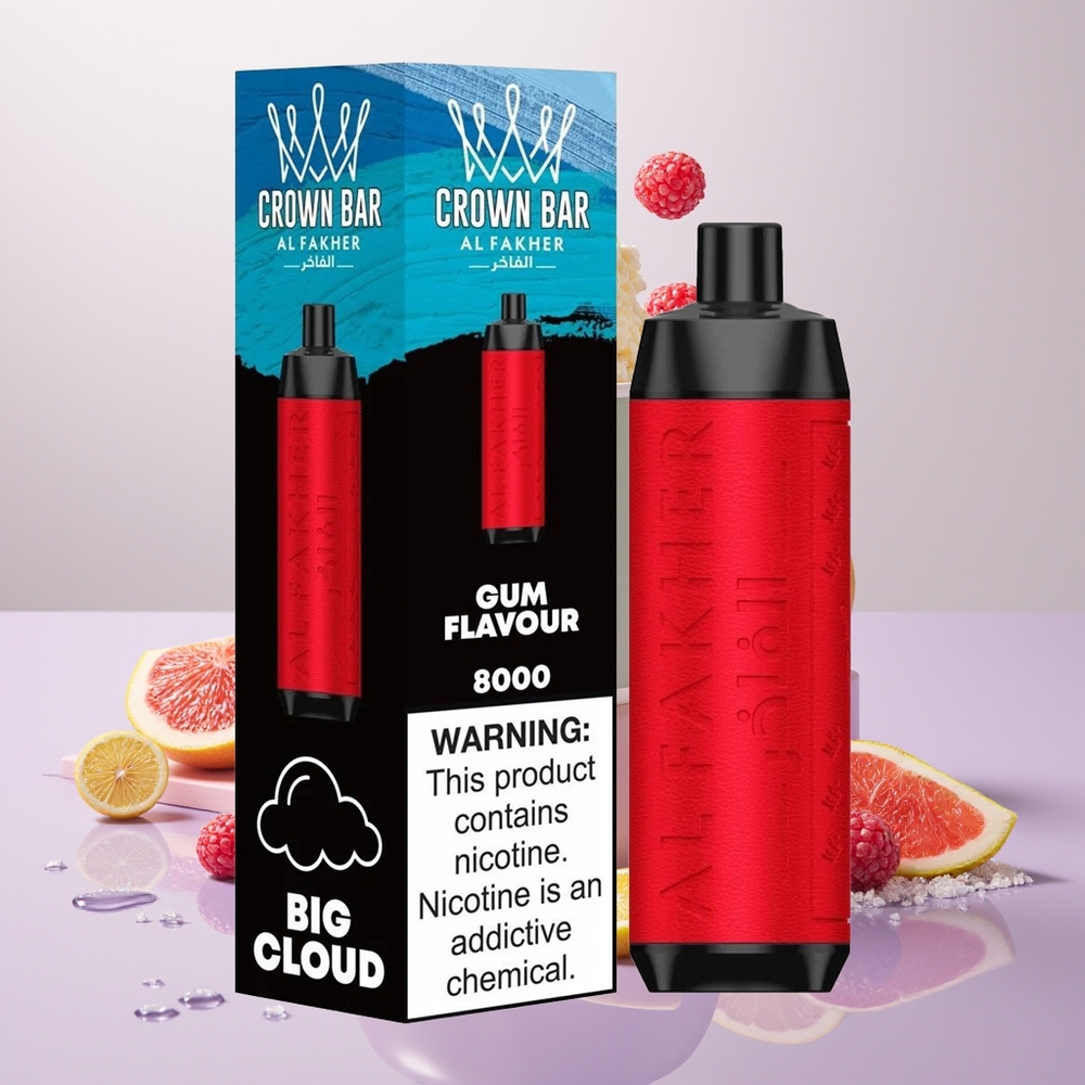 Wholesale Turkey Al Fakher Crown Bar 8000 18ml Sakız Aromalı Tek Kullanımlık Vape