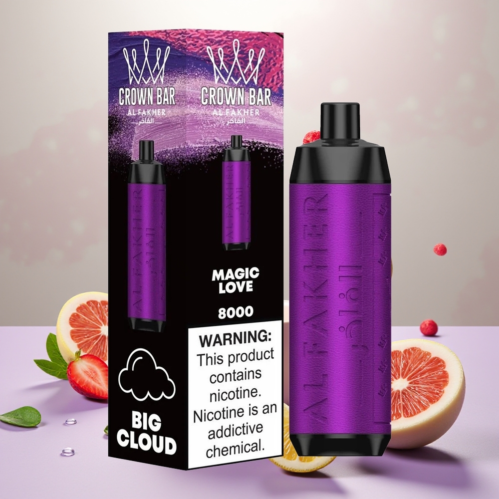 Wholesale Turkey Al Fakher Crown Bar 8000 18ml USB Type-C Magic Love Sihirli Aşk