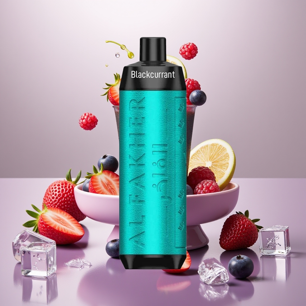 Wholesale Turkey Al Fakher Crown Bar 8000 18ml USB Type-C Siyah Frenküzümü Buz