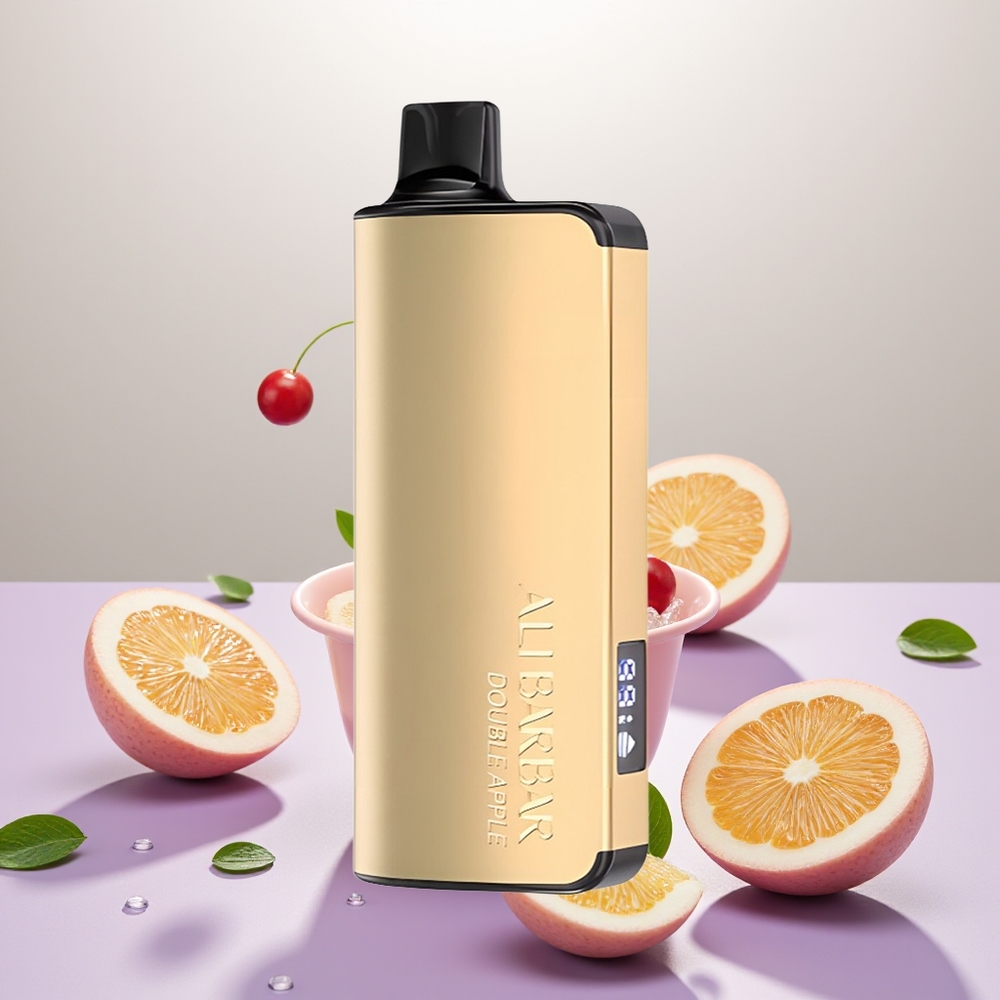 Wholesale Turkey Alibarbar Ingot 9000 Puffs 2350mah LED Ekran Çift Elma