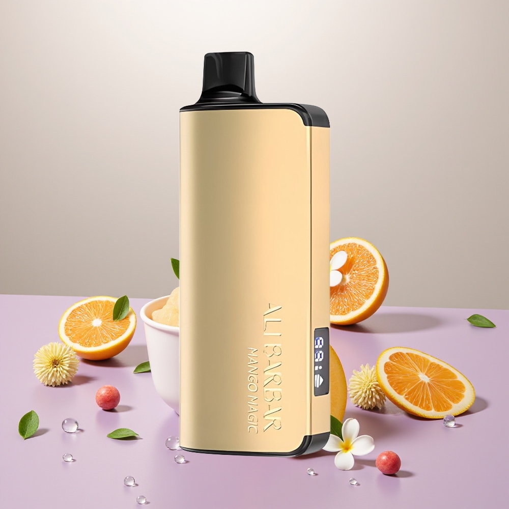 Wholesale Turkey Alibarbar Ingot 9000 Puffs 2350mah LED Mango Büyüsü