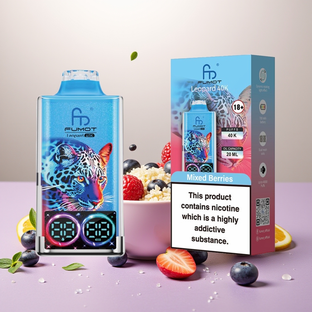 Wholesale Turkey Fumot Leopard 40000 Puffs 5% Nicotine Type-C Charging Karışık Meyveler Tek Kullanımlık Vape