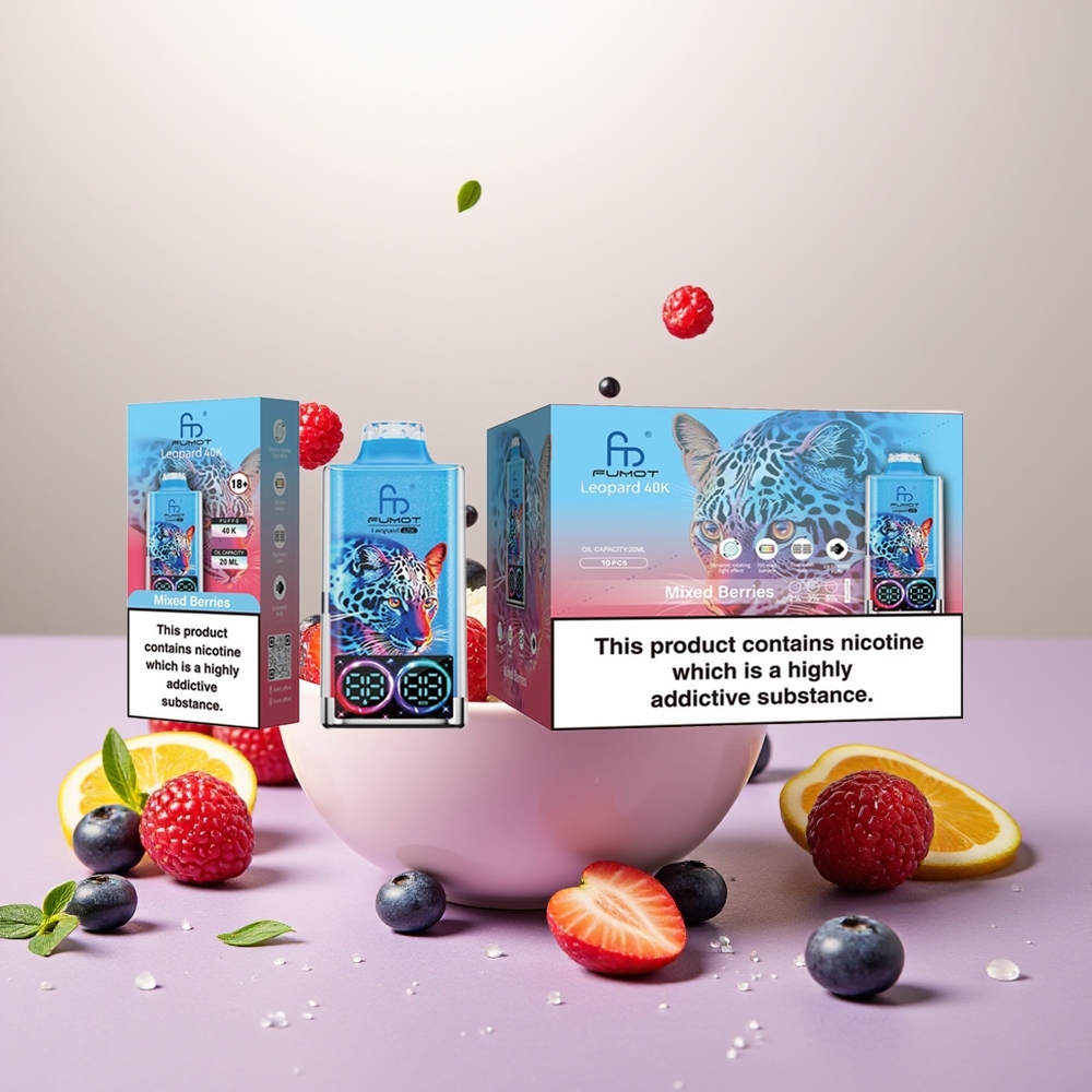 Wholesale Turkey Fumot Leopard 40000 Puffs 5% Nicotine Type-C Charging Karışık Meyveler Tek Kullanımlık Vape