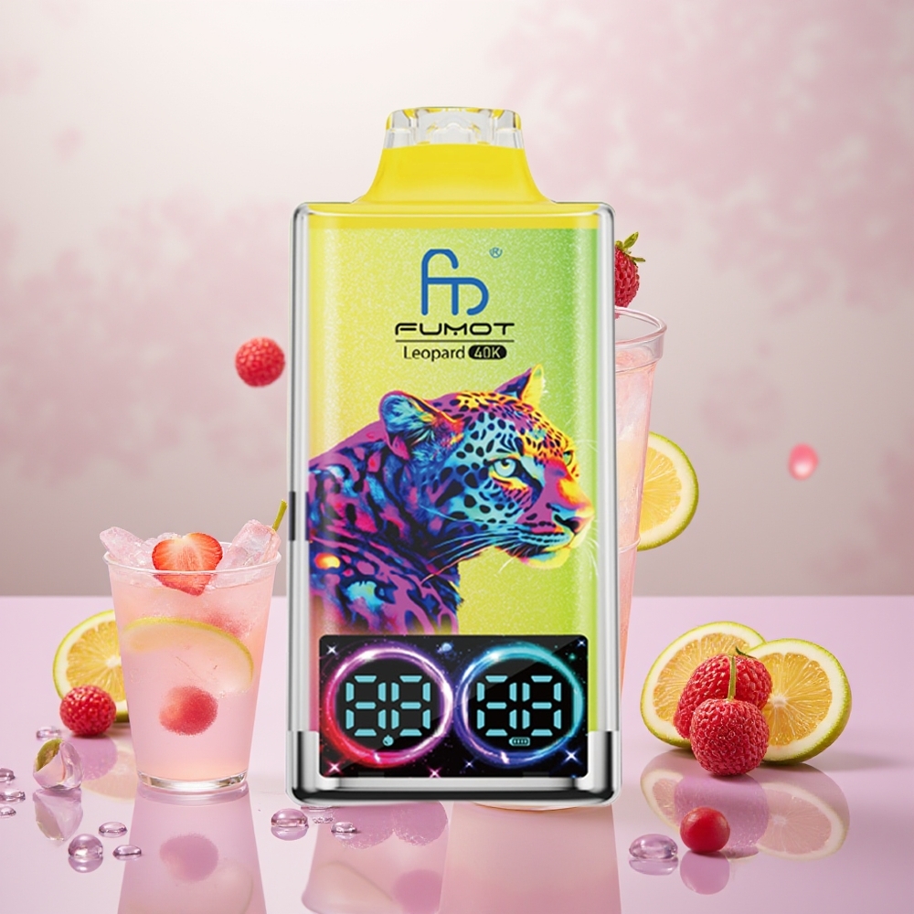 Wholesale Turkey Fumot Leopard 40K Puffs Dual Mesh Pembe Limonata
