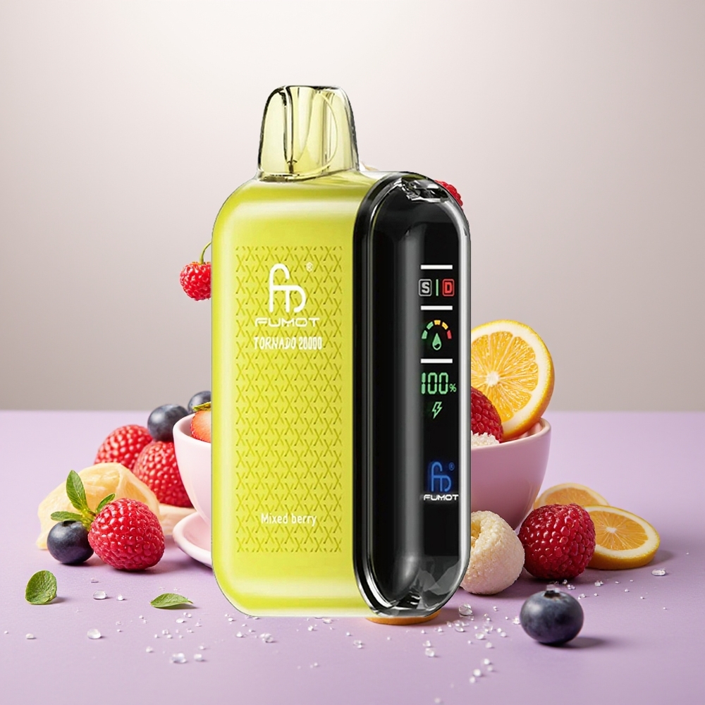 Wholesale Turkey Fumot Tornado 20000 Puffs Dual Mesh Akıllı Ekran Karışık Meyve