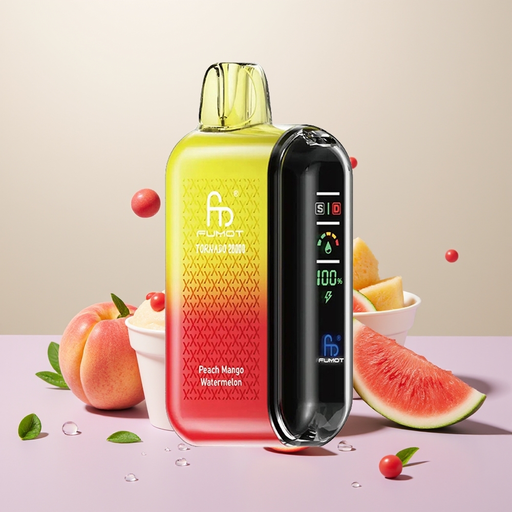 Wholesale Turkey Fumot Tornado 20000 Puffs Dual Mesh Coil 850mAh Şeftali Mango Karpuz