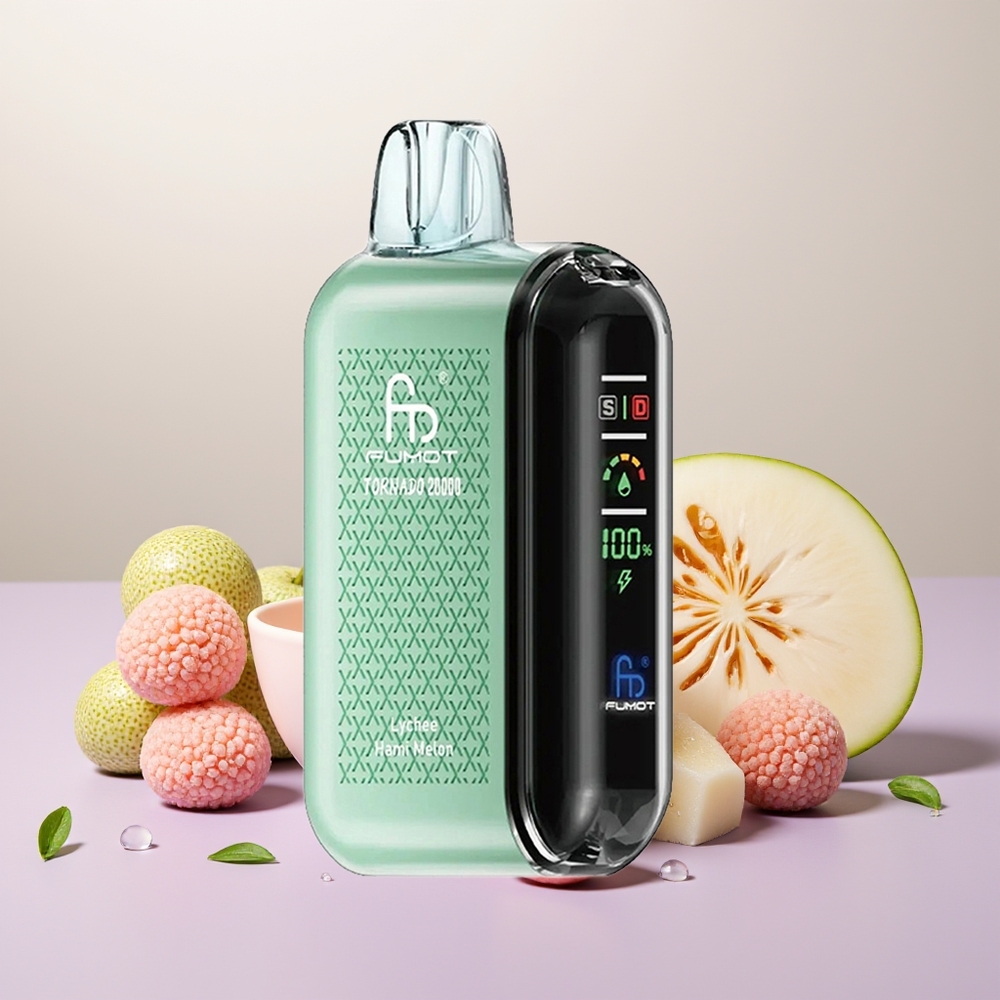 Wholesale Turkey Fumot Tornado 20000 Puffs Dual Mesh Coil Smart Display Liçi Hami Kavun
