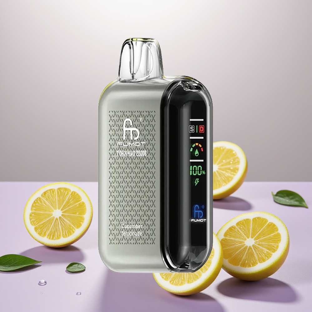 Wholesale Turkey Fumot Tornado 20000 Puffs Dual Mesh Coil Smart Display Salatalık Limonata