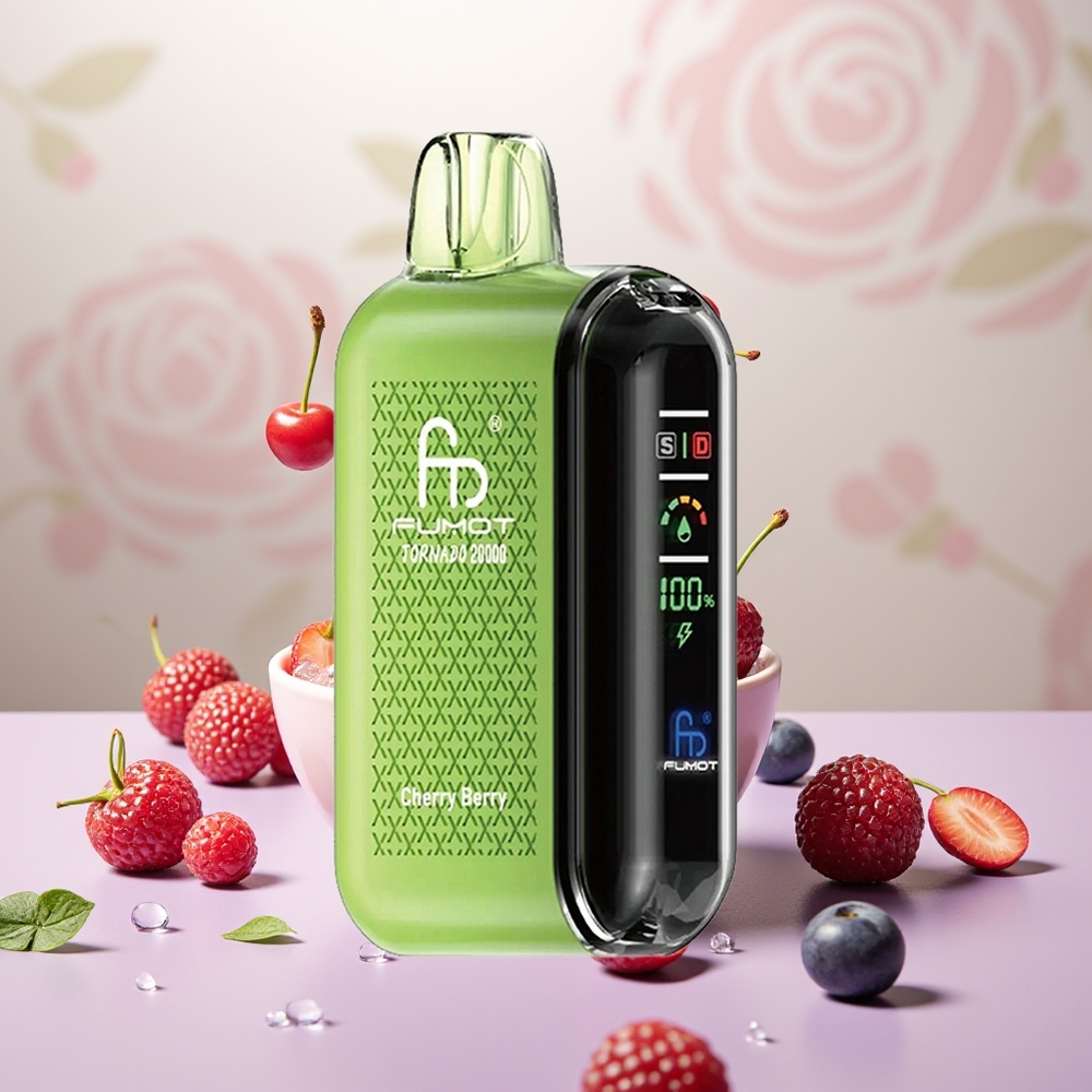 Wholesale Turkey Fumot Tornado 20000 Puffs Dual Mesh Smart Display Kiraz Böğürtlen