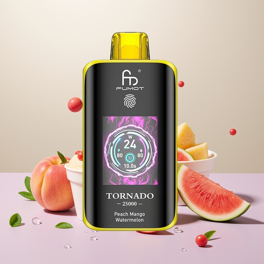 Wholesale Turkey Fumot Tornado 25000 Puffs 700mAh 20ml Şeftali Mango Karpuz