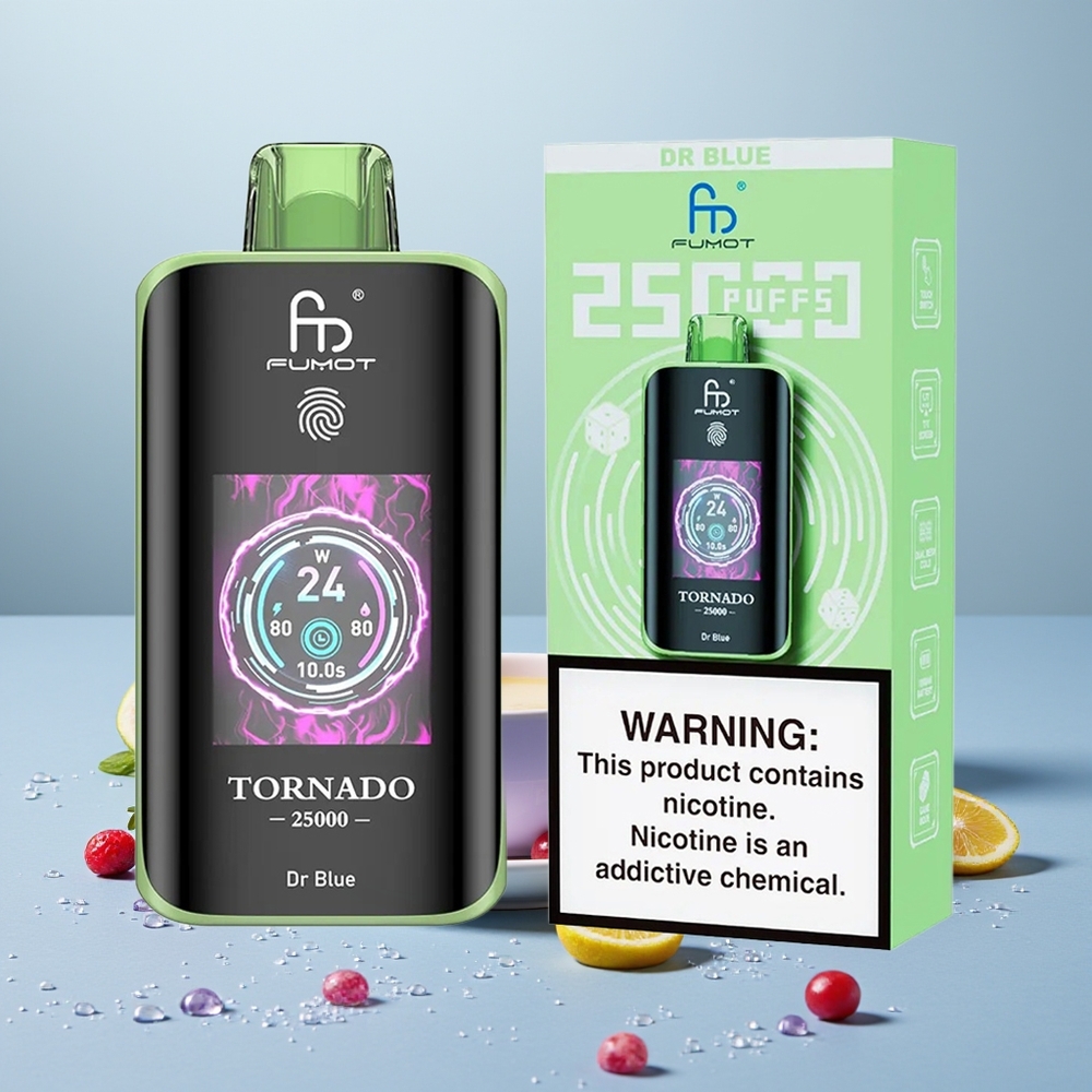 Wholesale Turkey Fumot Tornado 25000 Puffs 700mAh HD Screen Dr Mavi