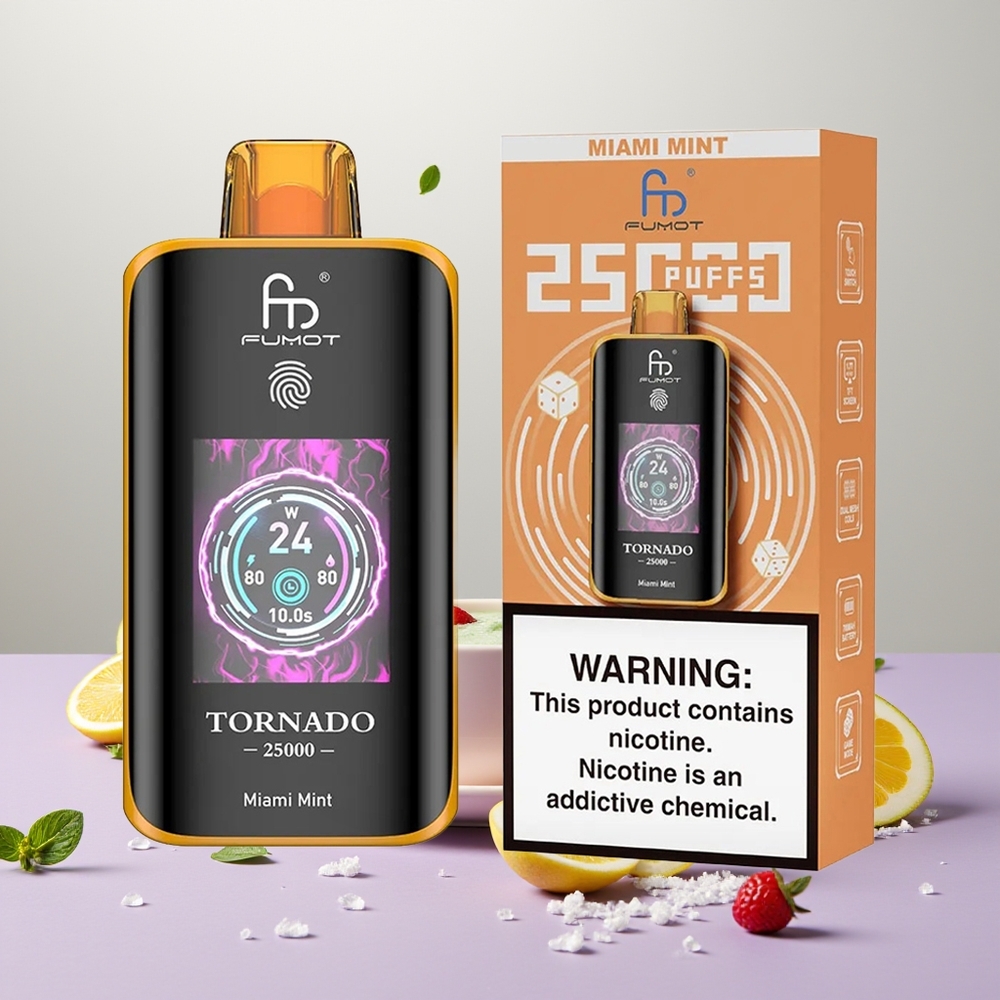 Wholesale Turkey Fumot Tornado 25000 Puffs 700mAh Rechargeable Miami Nane