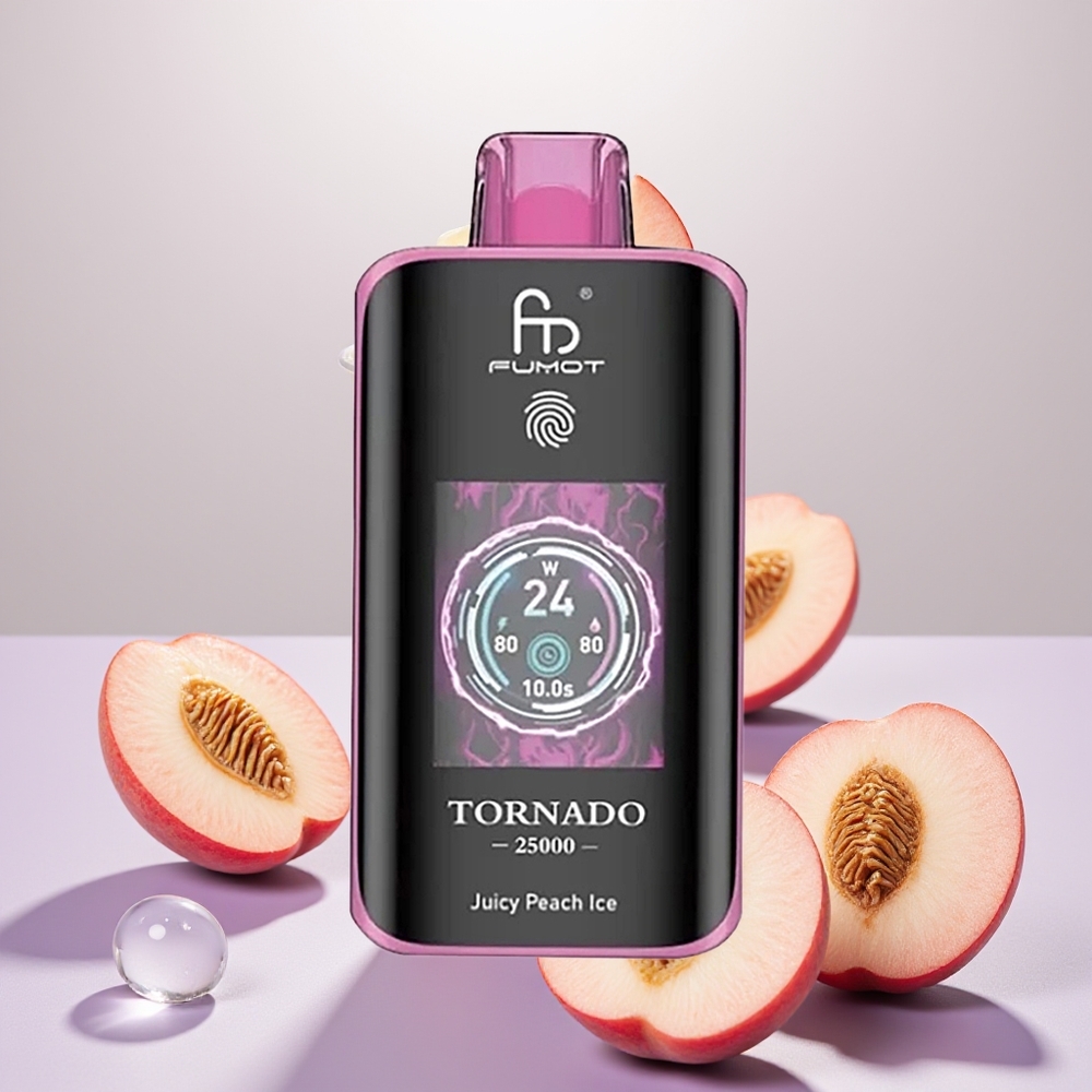 Wholesale Turkey Fumot Tornado 25000 Puffs 700mAh Rechargeable Type-C Şeftali Buz