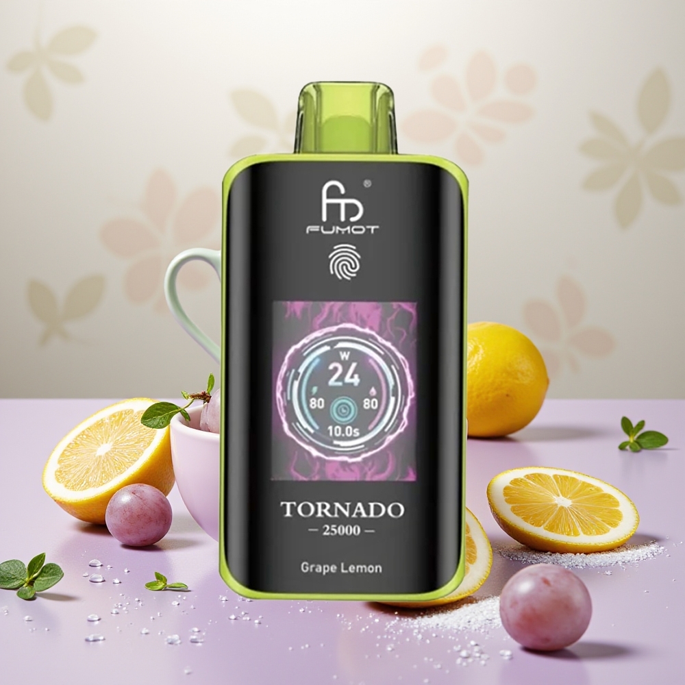 Wholesale Turkey Fumot Tornado 25000 Puffs 700mAh Rechargeable Type-C Üzüm Limon