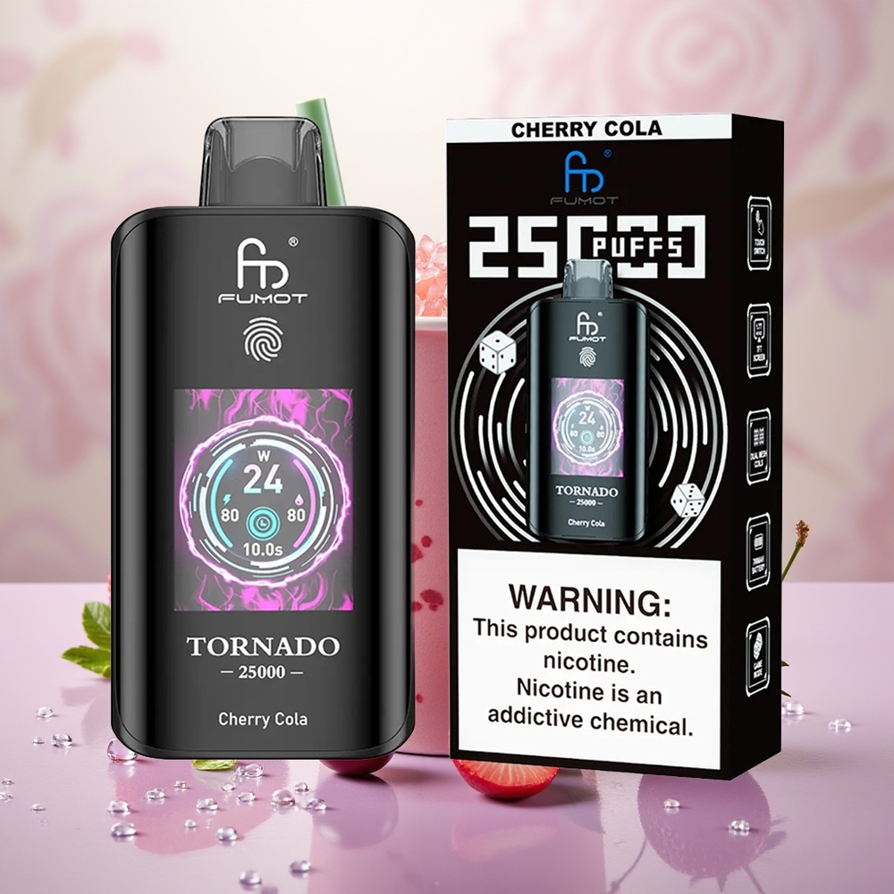 Wholesale Turkey Fumot Tornado 25000 Puffs 700mAh Rechargeable Vişne Kola