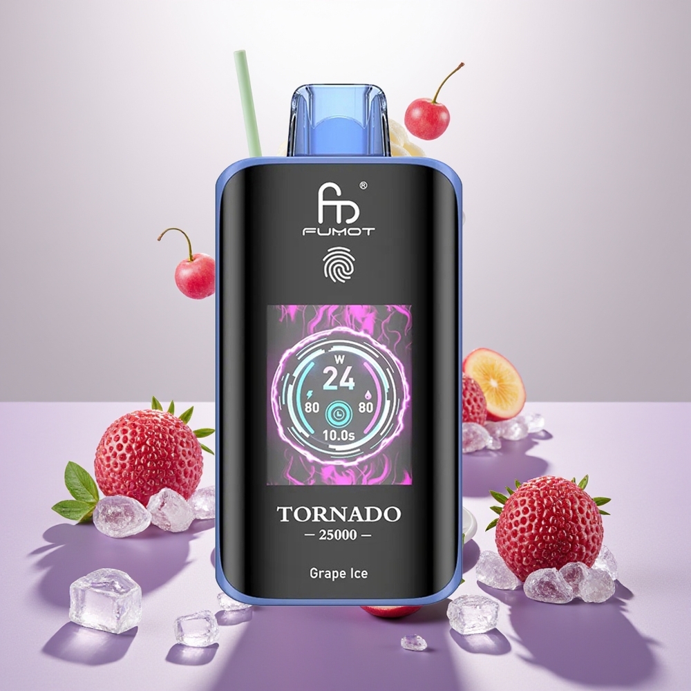Wholesale Turkey Fumot Tornado 25000 Puffs 700mAh Rechargeable Üzüm Buz