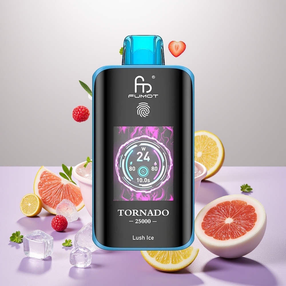 Wholesale Turkey Fumot Tornado 25000 Puffs HD Screen Type-C Şaşalı Buz