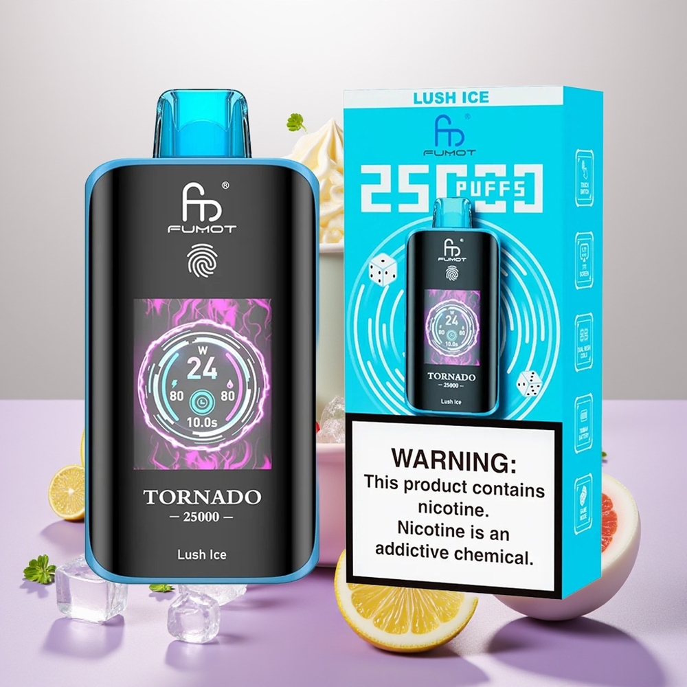 Wholesale Turkey Fumot Tornado 25000 Puffs HD Screen Type-C Şaşalı Buz