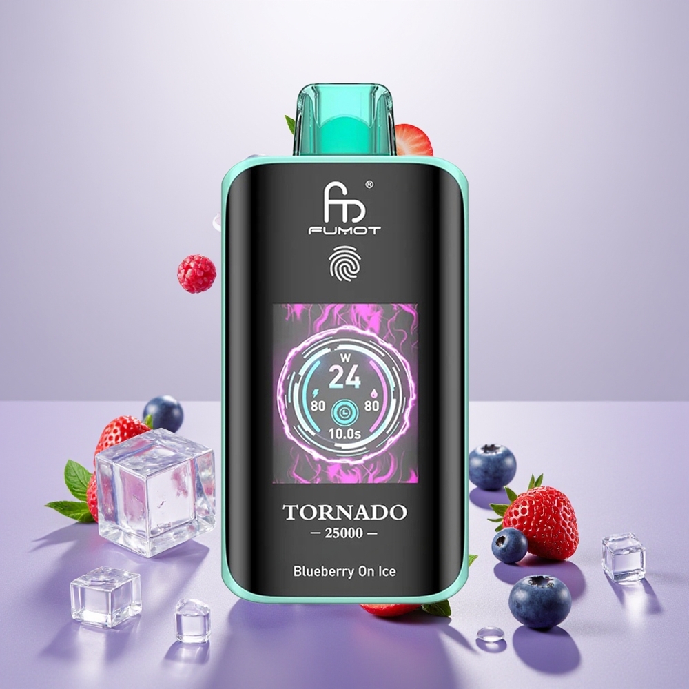 Wholesale Turkey Fumot Tornado 25000 Puffs HD Screen Type-C Şeftali Buz