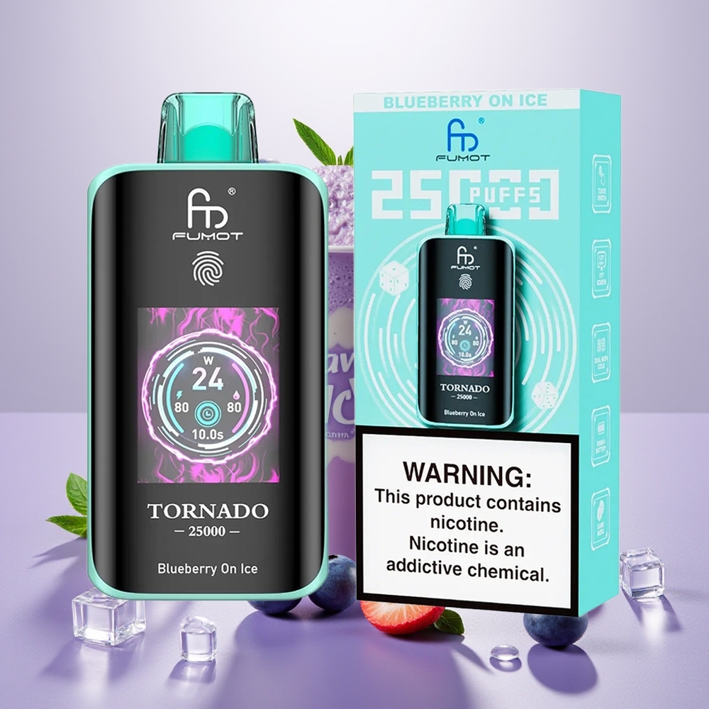 Wholesale Turkey Fumot Tornado 25000 Puffs HD Screen Type-C Şeftali Buz