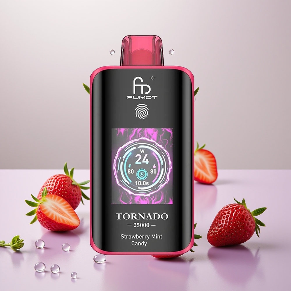 Wholesale Turkey Fumot Tornado 25000 Puffs Rechargeable 20ml Çilek Naneli Şeker