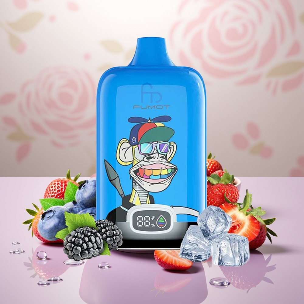 Wholesale Turkey Fumot Tornado Digital Box 12000 Puffs Mesh Coil Type-C Çilek Üzüm