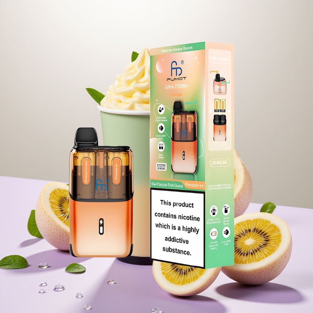 Wholesale Turkey Fumot Ultra T32000 32000 Puff Type-C Fast Şarj Kivi Tutku Meyvesi Guava - Ananas Buz Tek Kullanımlık Vape