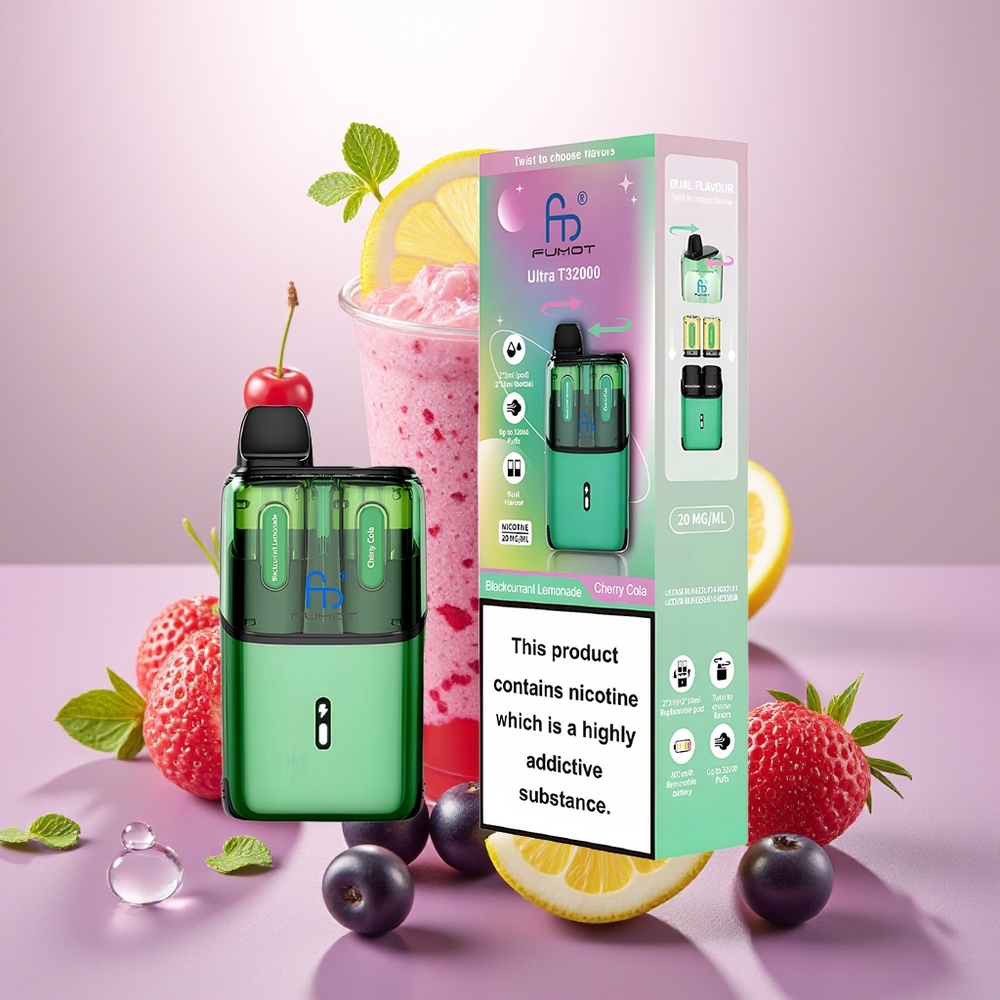 Wholesale Turkey Fumot Ultra T32000 32000 Puff Type-C Şekerpare - Vişne Kola