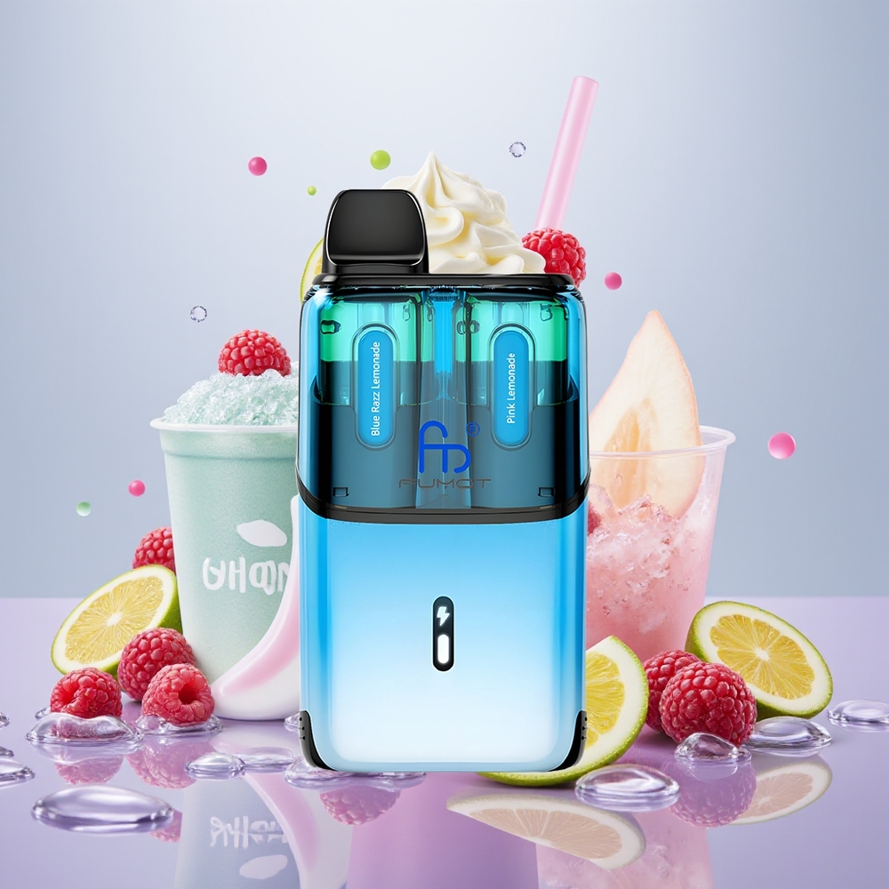 Wholesale Turkey Fumot Ultra T32000 32000 Puffs 24ml Mavi Ahududu Limonata - Pembe Limonata