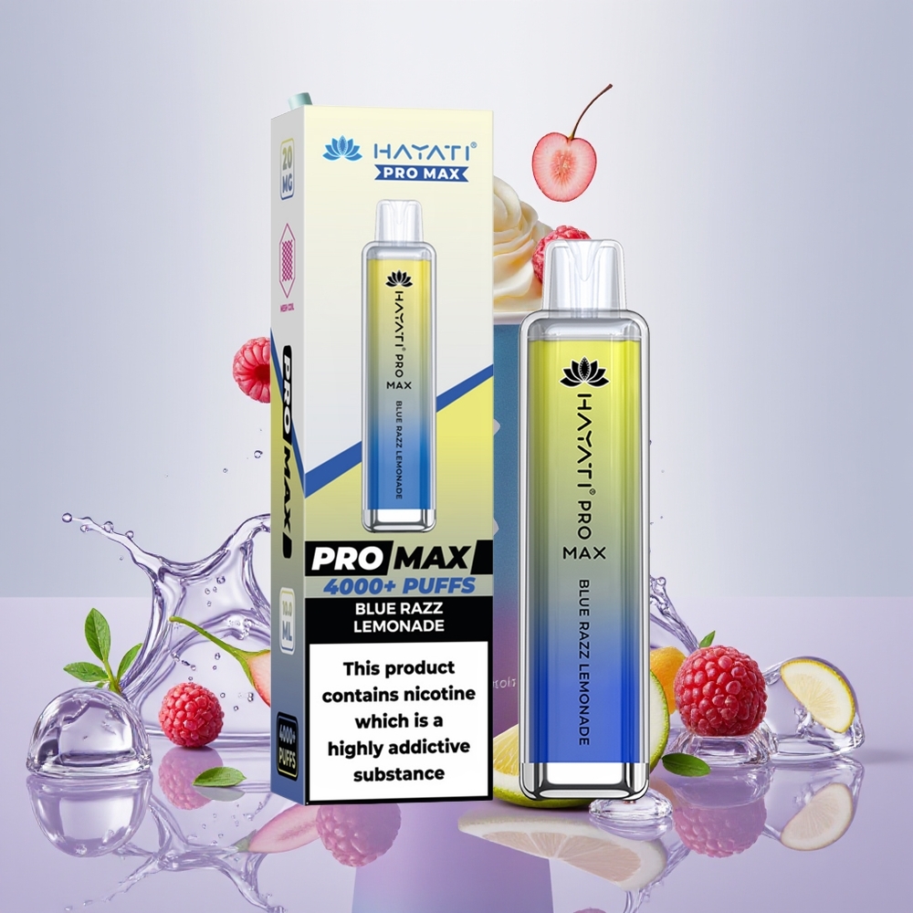 Wholesale Turkey Hayati Pro Max 4000 Puf 1400mAh Mavi Ahududu Limonata