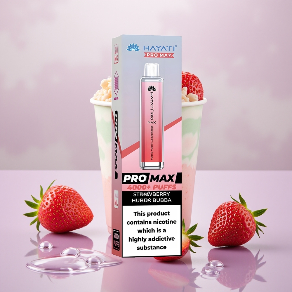 Wholesale Turkey Hayati Pro Max 4000 Puf 1400mAh Çilekli Hubba Bubba Şişeleme