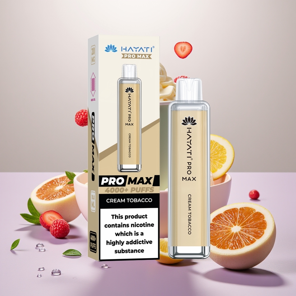 Wholesale Turkey Hayati Pro Max 4000 Puf Şarj Edilebilir Krem Tütün