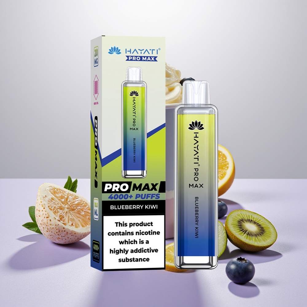 Wholesale Turkey Hayati Pro Max 4000 Puf Çift 1.1 Ohm Mesh Bobin Yaban Mersini Kivi Tek Kullanımlık Vape