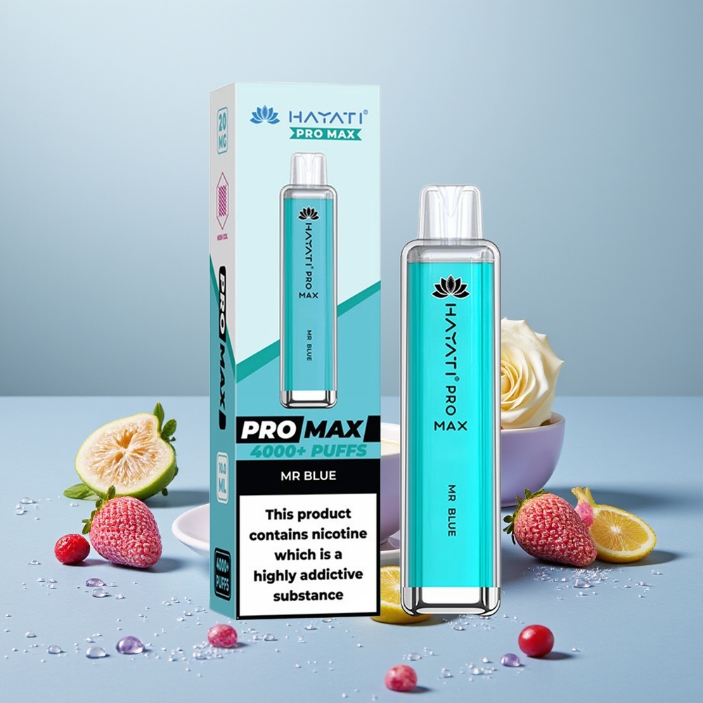 Wholesale Turkey Hayati Pro Max 4000 Puf Çift 1.1 Ohm Mesh Coil Şarj Edilebilir Bay Mavi