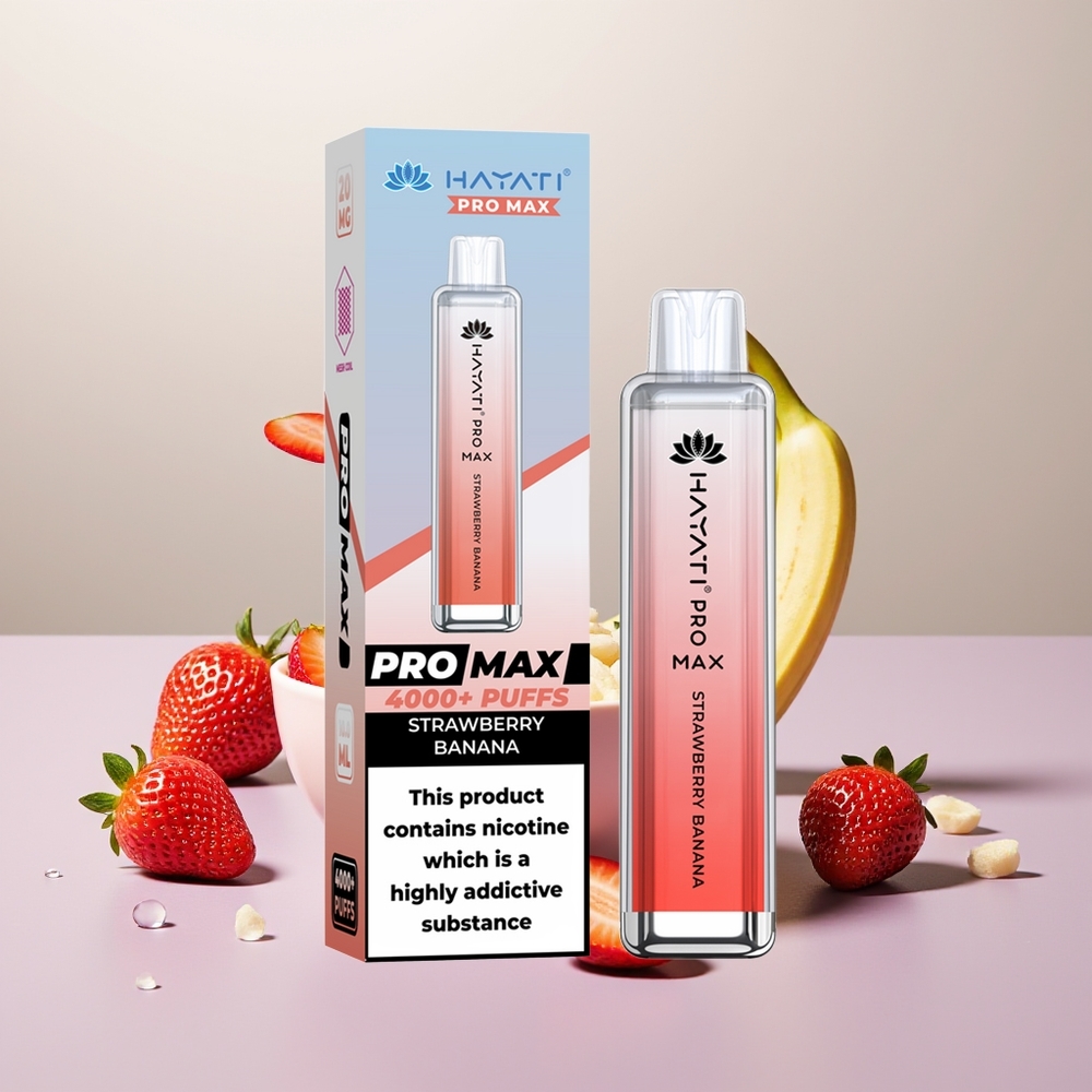 Wholesale Turkey Hayati Pro Max 4000 Puf Çilek Muz 2ml Tank 5% Nikotin