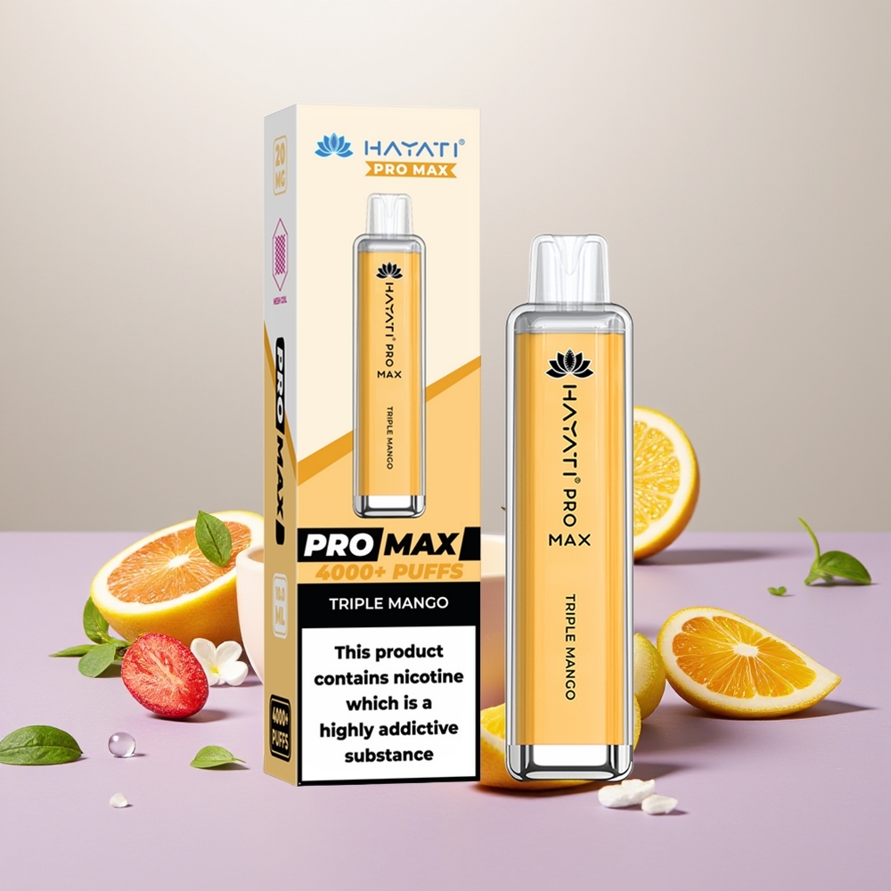 Wholesale Turkey Hayati Pro Max 4000 Puff 1400mAh Şarj Edilebilir Üçlü Mango