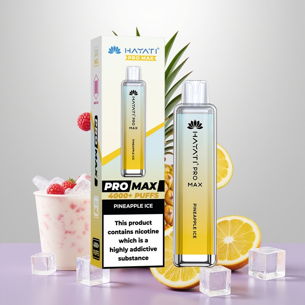 Wholesale Turkey Hayati Pro Max 4000 Puff 5% Nikotin Şarj Edilebilir Ananas Buz