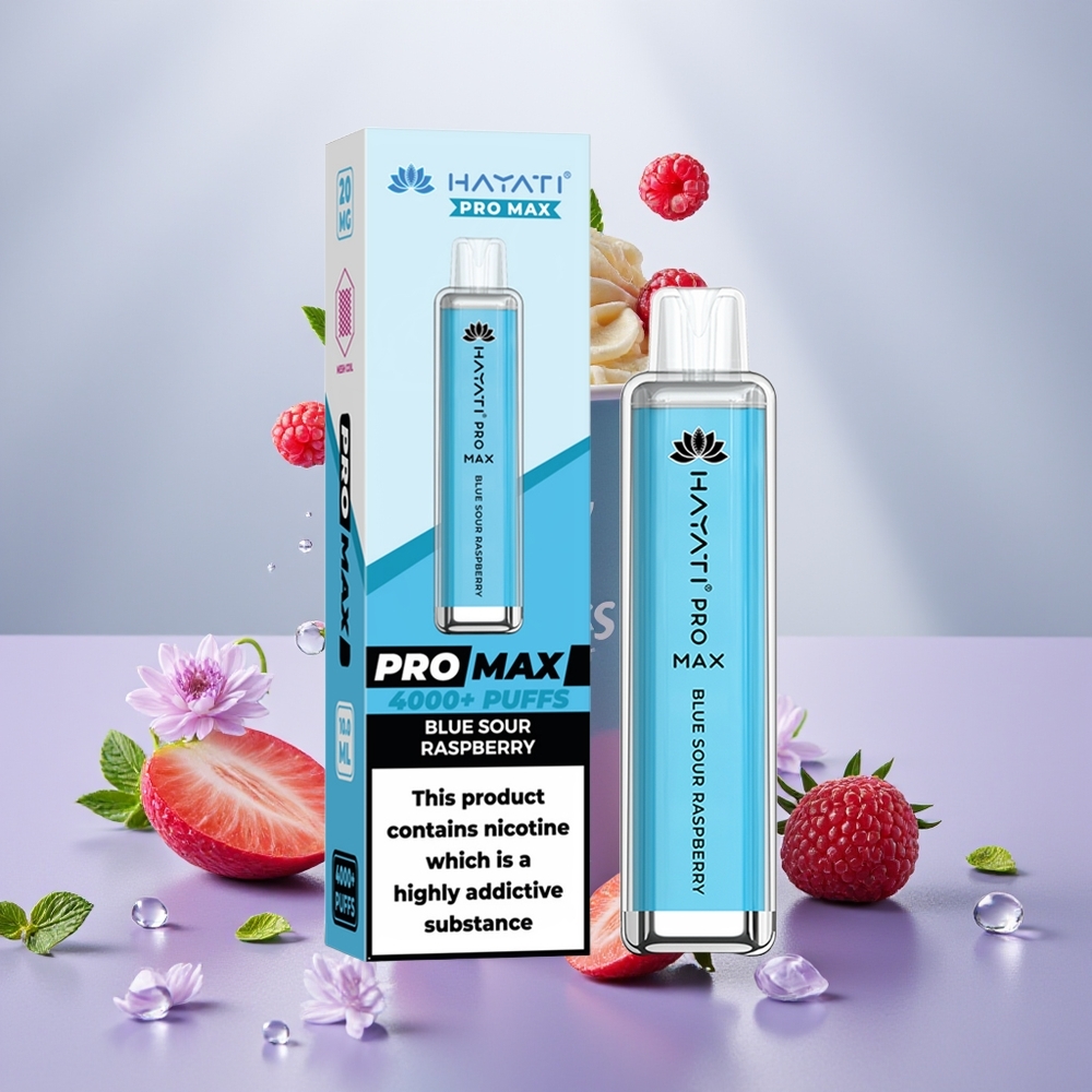 Wholesale Turkey Hayati Pro Max 4000 Puff Rechargeable Mavi Ekşi Ahududu