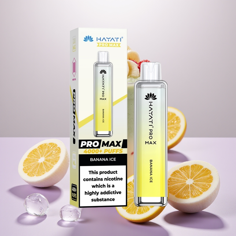 Wholesale Turkey Hayati Pro Max 4000 Puff Şarj Edilebilir LED Muz Buz