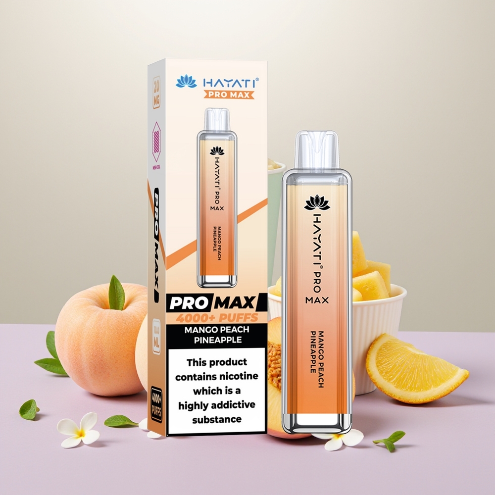Wholesale Turkey Hayati Pro Max 4000 Puff Şarj Edilebilir Mango Şeftali Ananas