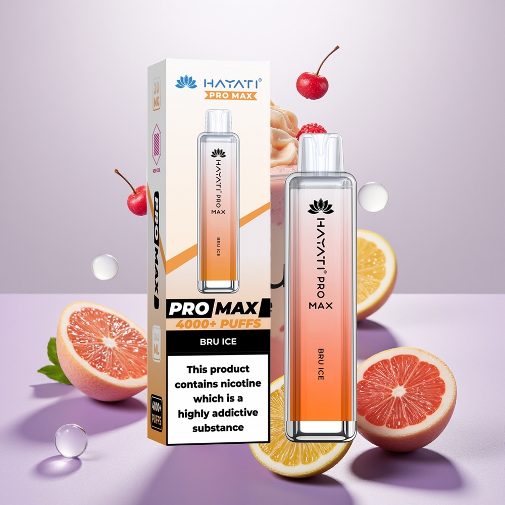 Wholesale Turkey Hayati Pro Max 4000 Puffs 1400mAh Çift 1.1 Ohm Mesh Coil Bru Buz