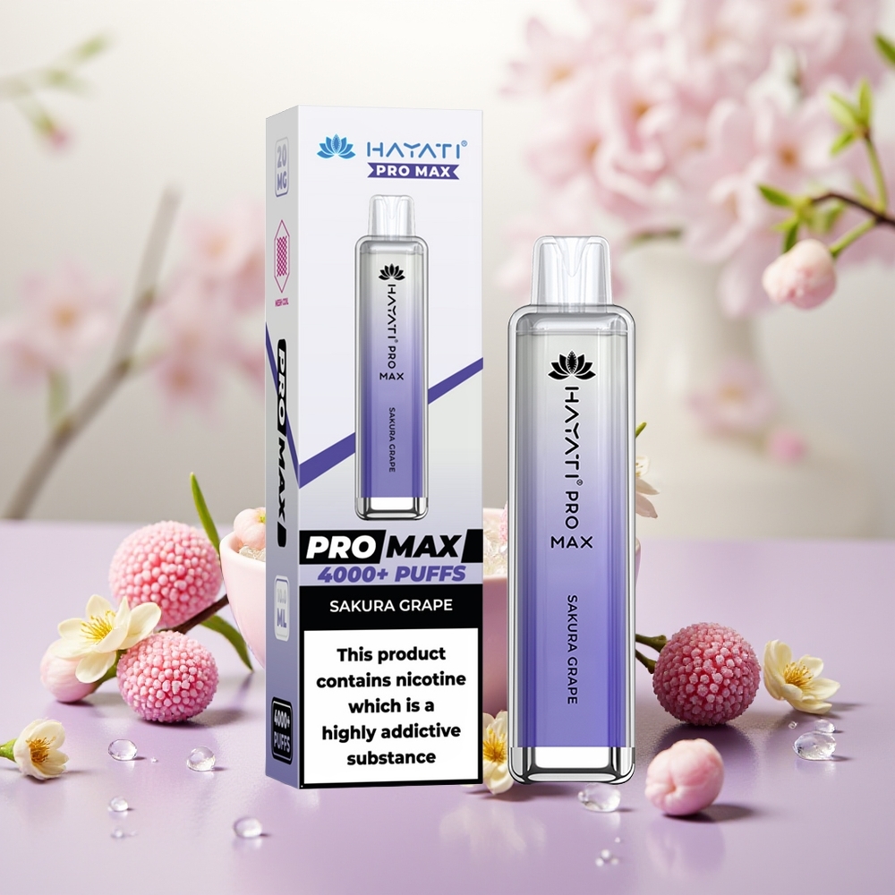 Wholesale Turkey Hayati Pro Max 4000 Puffs 2ml Sakura Üzüm Rechargeable