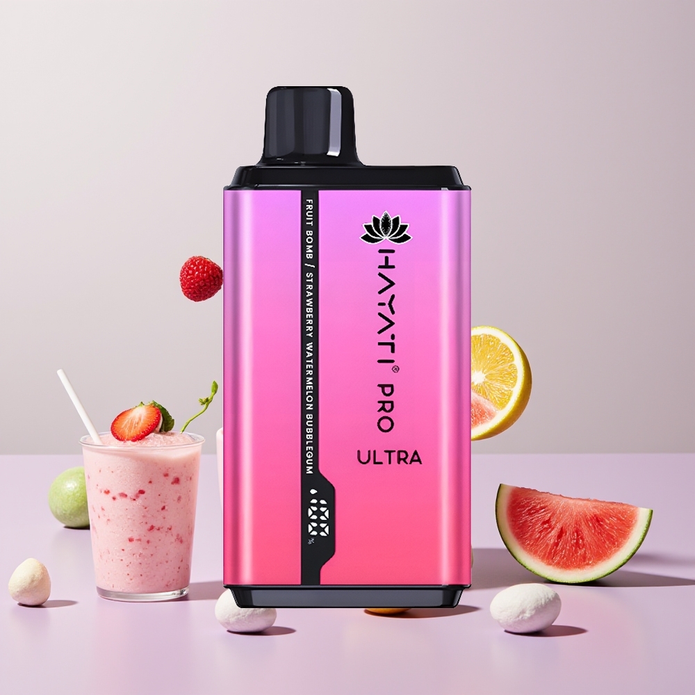 Wholesale Turkey Hayati Pro Ultra 15000 Puff 12ml Çilekli Karpuzlu Bubblegum