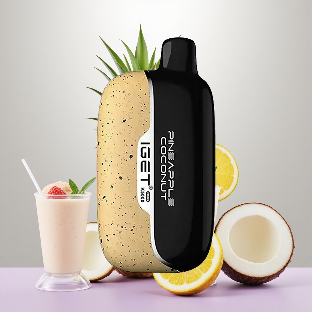 Wholesale Turkey IGET Moon K5000 5000 Puffs 1.35 Ohm Mesh Coil Ananas Hindistan Cevizi