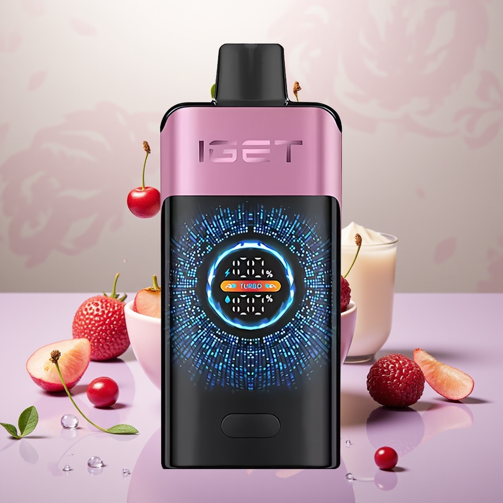 Wholesale Turkey IGET ONE 12000 Puffs 2700 mAh Büyük Kavisli Renkli Ekran Kiraz Canavarı
