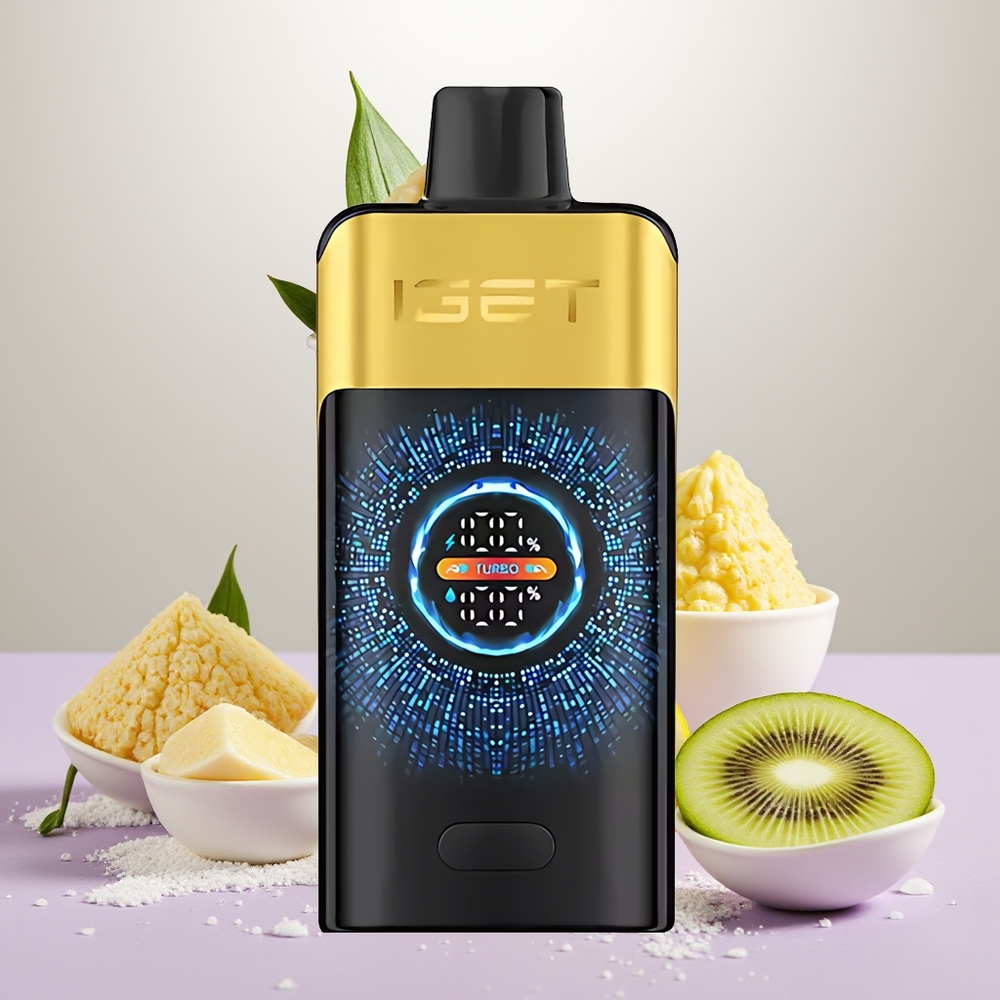 Wholesale Turkey IGET ONE 12000 Puffs 2700 mAh Large Curved Color Screen Kivi Ananas