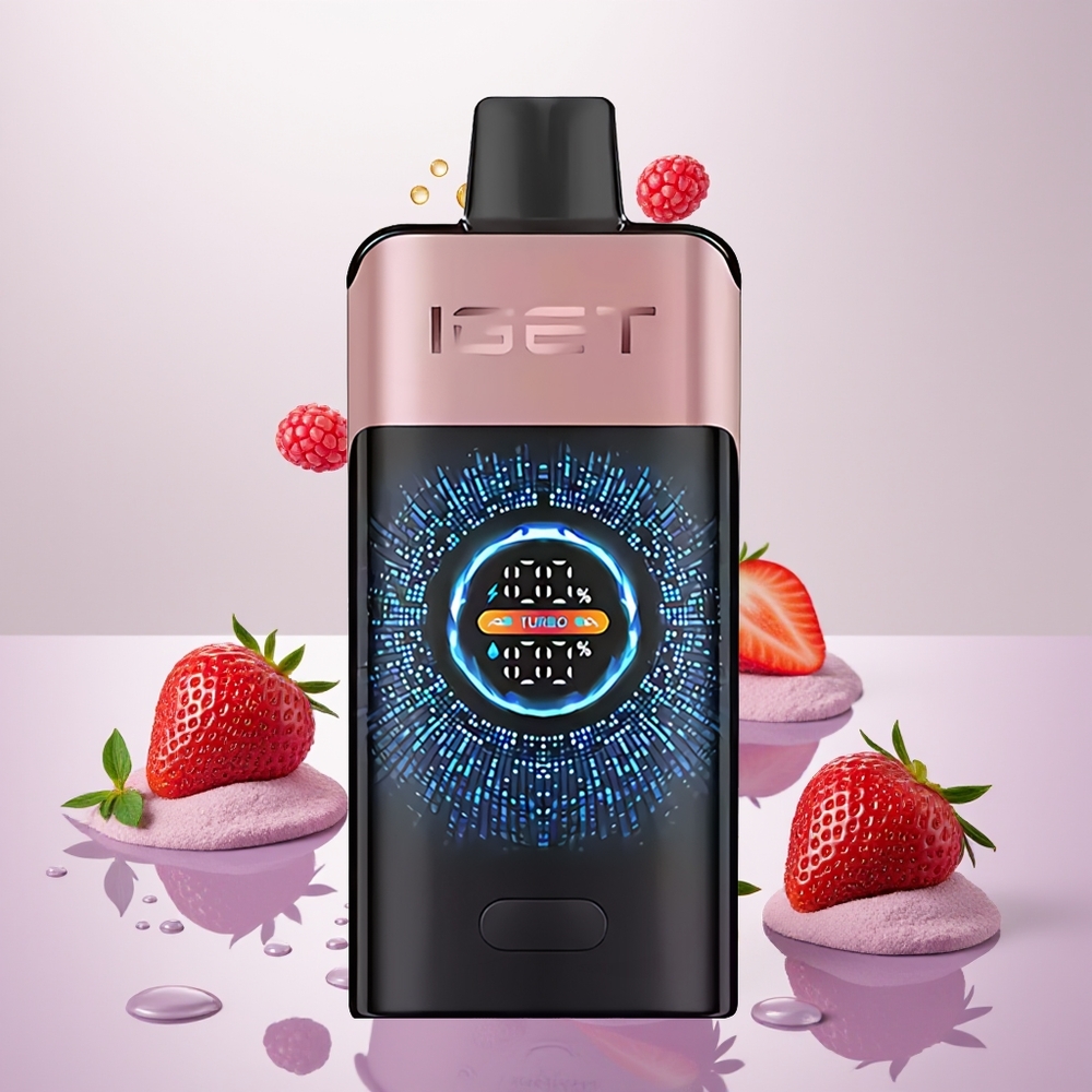 Wholesale Turkey IGET ONE 12000 Puffs Tek Kullanımlık Vape 2700 mAh Large Curved Color Screen Çilek