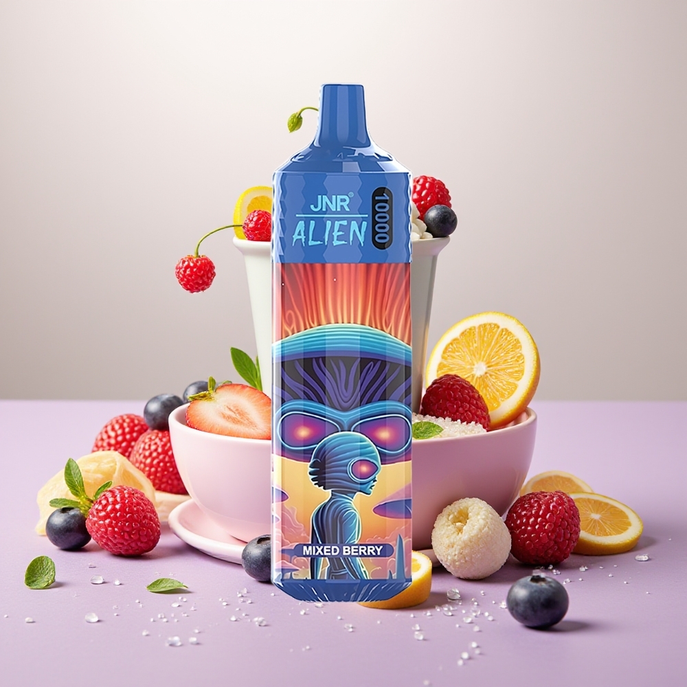Wholesale Turkey JNR Alien 10000 Puff 850mAh LED Karışık Meyve Tek Kullanımlık Vape